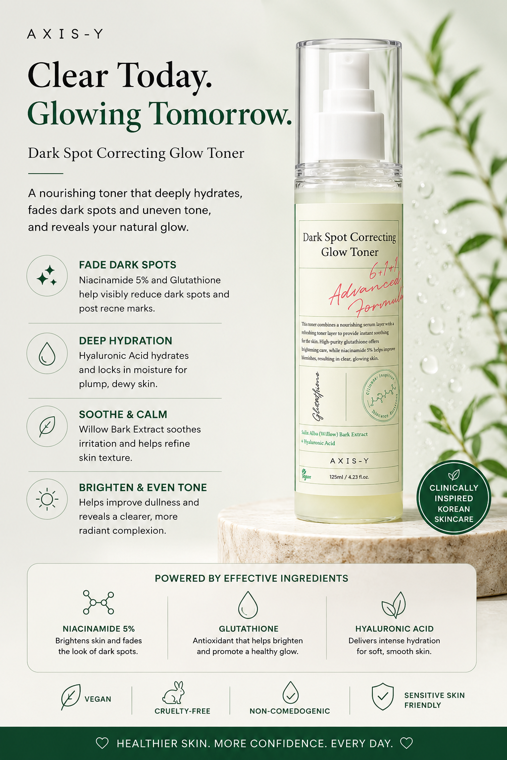 Axis-Y Dark Spot Correcting Glow Toner 125ml